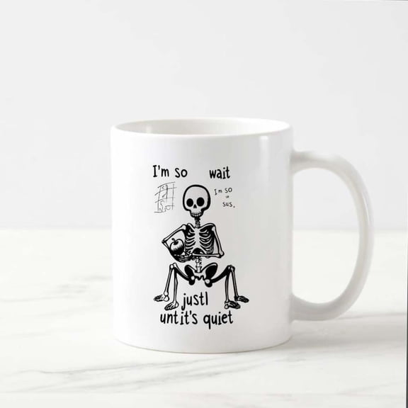 1pc Spooky Skeleton Design Ceramic Coffee Mug 11oz Reusable Insulated Washable Multipurpose Hot and Cold Drinkware Unique Halloween