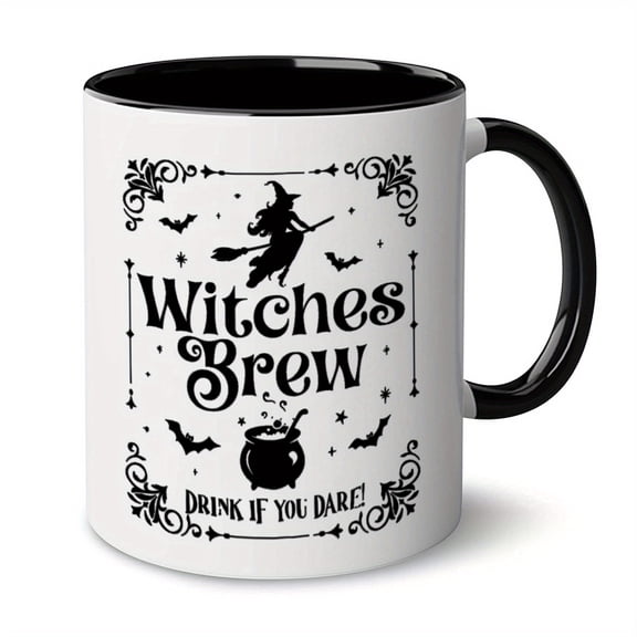1pc, Spooky Witches Brew Coffee Mug - Perfect Halloween Gift for Coven Members and Friends