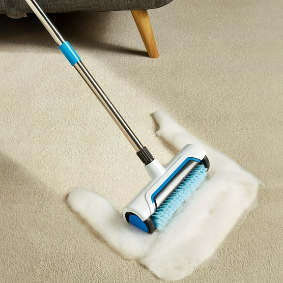 1pc Spot Cleaning Brush Rug Refresher | Instant Rug Rejuvenator Stand-up Scrubber, Plastic Carpet and Ceramic Tile Cleaning Brush, Stain and Dirt Remover for Carpet and Area Rug, Without Battery