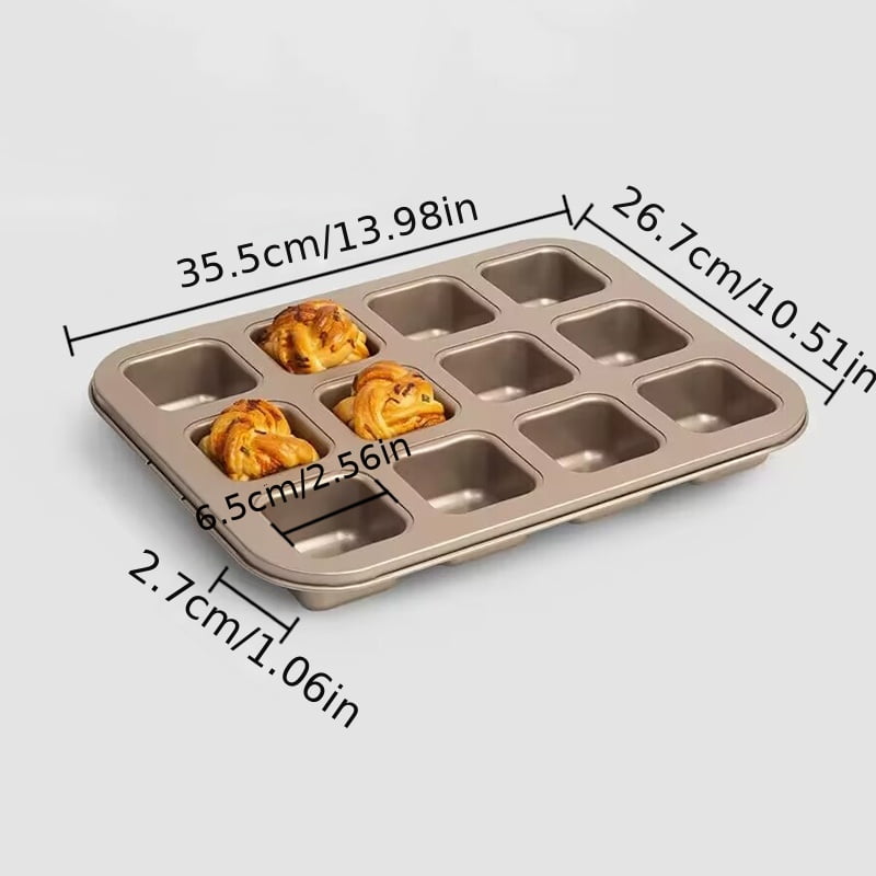 1pc Square Baking Tray Square Cup Abrasive Tools Small Square Cake Mold