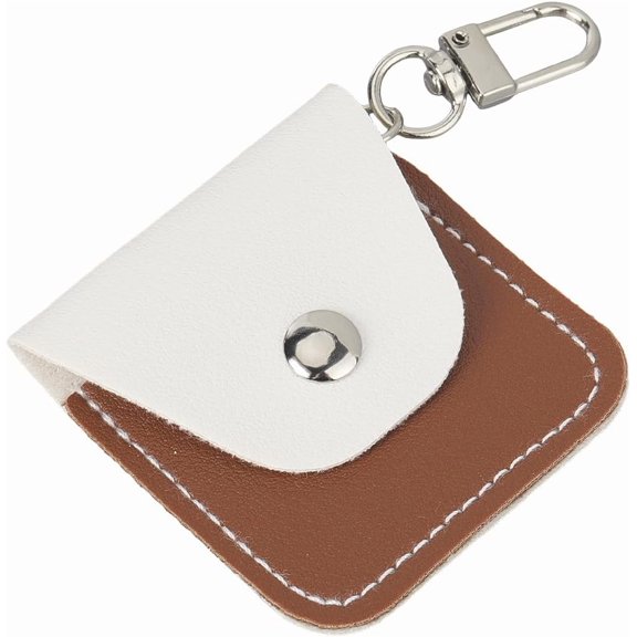 1pc Square Imitation Leather Wallets with Snap Button and Metal Clasps Platinum Camel 100mm Bag: 6x5.6x1cm DIY
