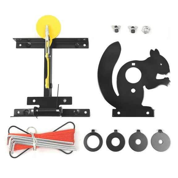1pc Squirrel Type/ Wild Boar Type Pull Rope Reset Steel Target For Outdoor