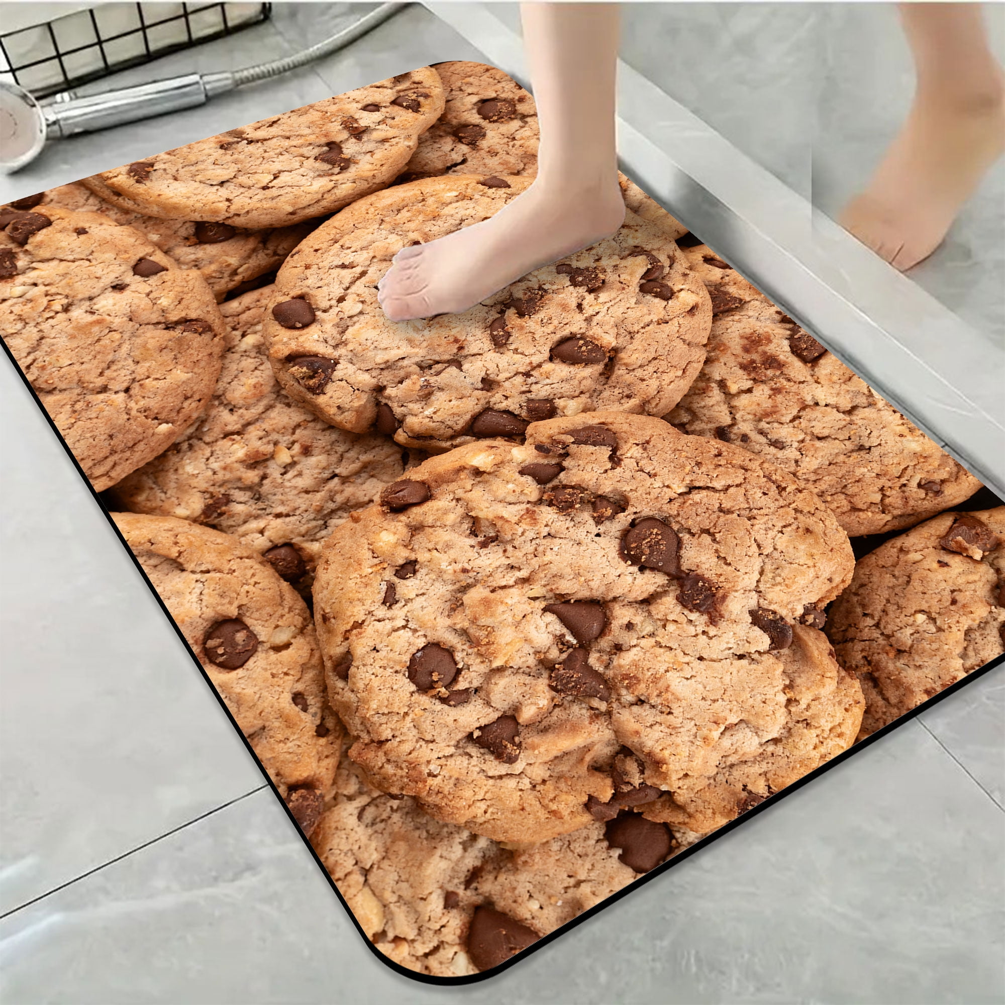 1pc Stacked Chocolate Chip Cookies Bathroom Rug Bathroom Decor and ...