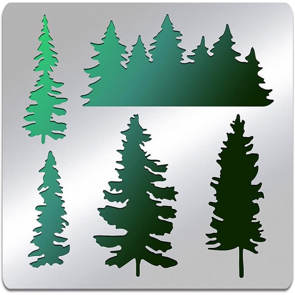 1pc Stainless Steel Cutting Dies Stencils for DIY Scrapbooking/Photo Album Decorative Embossing DIY Paper Card Matte Tree Pattern 15.6x15.6cm