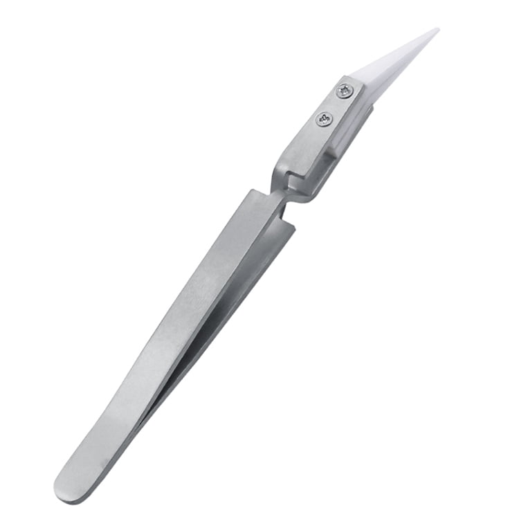 1pc Stainless Steel Eyelash Extension Tweezers Straight Curved Curler For Eyelash-false Clip Makeup Nail Art Tools