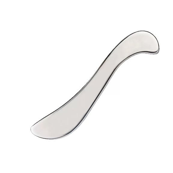 1pc Stainless Steel Fascia Scraping Tool Full Body Massage Scraper With Storage Pouch