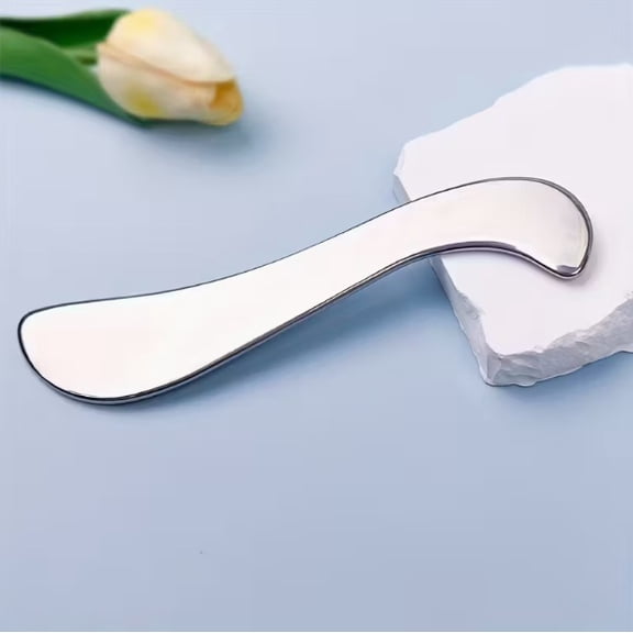 1pc Stainless Steel Gua Sha Tool - Portable Massage Scraping Instrument for Muscle Relief, Travel Wellness & Home Self-Care