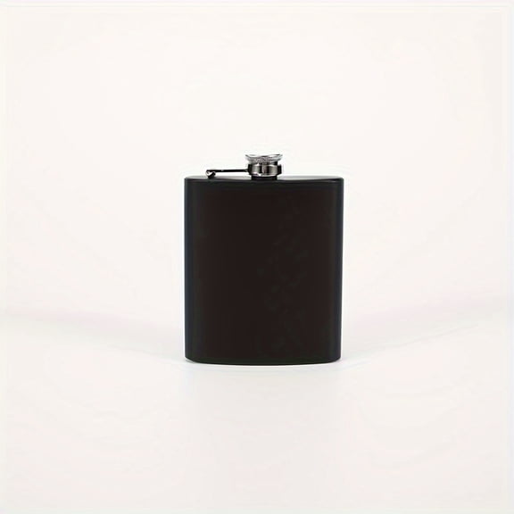 1pc Stainless Steel Hip Flask 6/7/8/9/10/12 Oz Black Matte Paint Outdoor Camping Portable Hip Flask