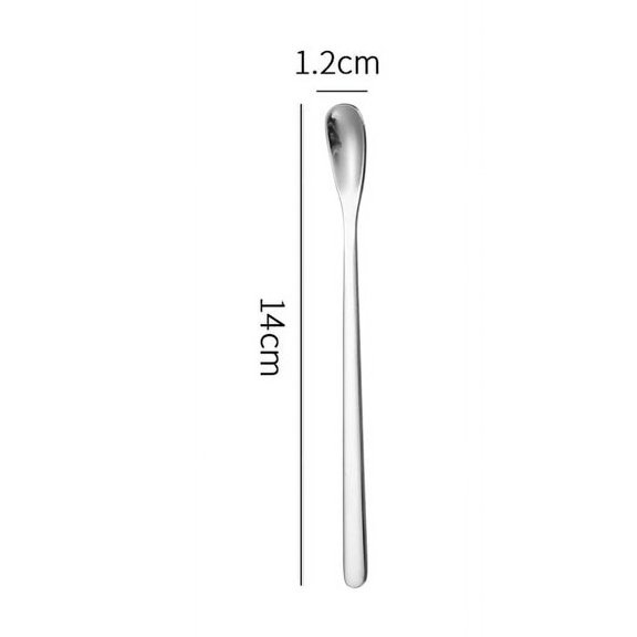 1pc Stainless Steel Long Handle Stirring Spoon Coffee Tea Spoons Dessert Spoon Stirring Rod Tiny Spoon Kitchen Accessories