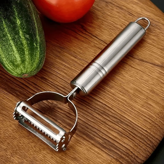 1pc Stainless Steel Peeler, Universal Kitchen Vegetable Peeler and Julienne Slicer