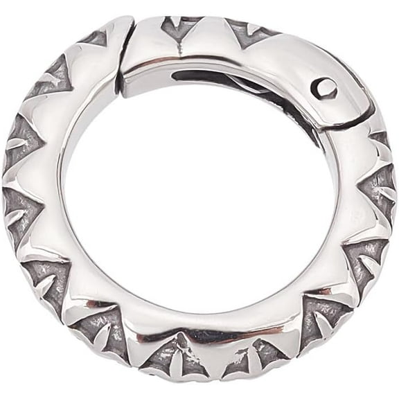 1pc Stainless Steel Spring Ring Clasps Silver O Rings Round Ends Clasps for Jewelry Making Findings 18x3.5mm Inner 12mm