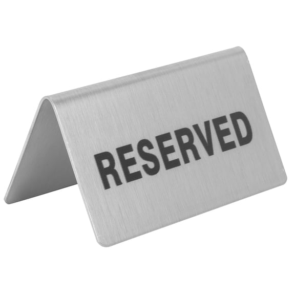 1pc Stainless Steel Table Reserved Sign Cafe Seat Reserved Sign Party Supply