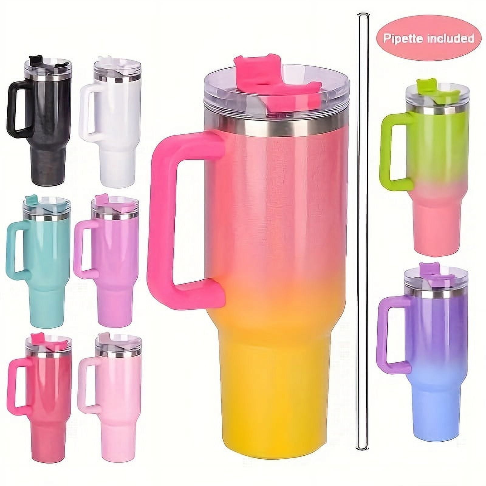 1pc, Stanly Cup With Lid And Straw, 40oz/1200ml Heavy Duty Water Cup,  Stainless Steel Tumbler, Vacuum Coffee Cups, Drinking Cups, Summer  Drinkware, Home Kitchen Items, Birthday Gifts 