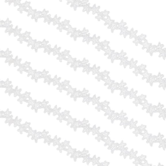 1pc Star Polyester Lace Trim Ribbon Clothes Accessories White 5/8 inch(17mm) 4.5~5 Yards/pc