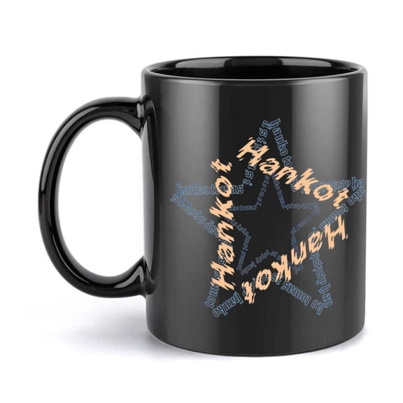 1pc Star Shaped Ceramic Coffee Mug 11oz Mixed Font Text Reusable Hand Wash Only Ideal All Seasons Friends Family Coffee Bar Accessories