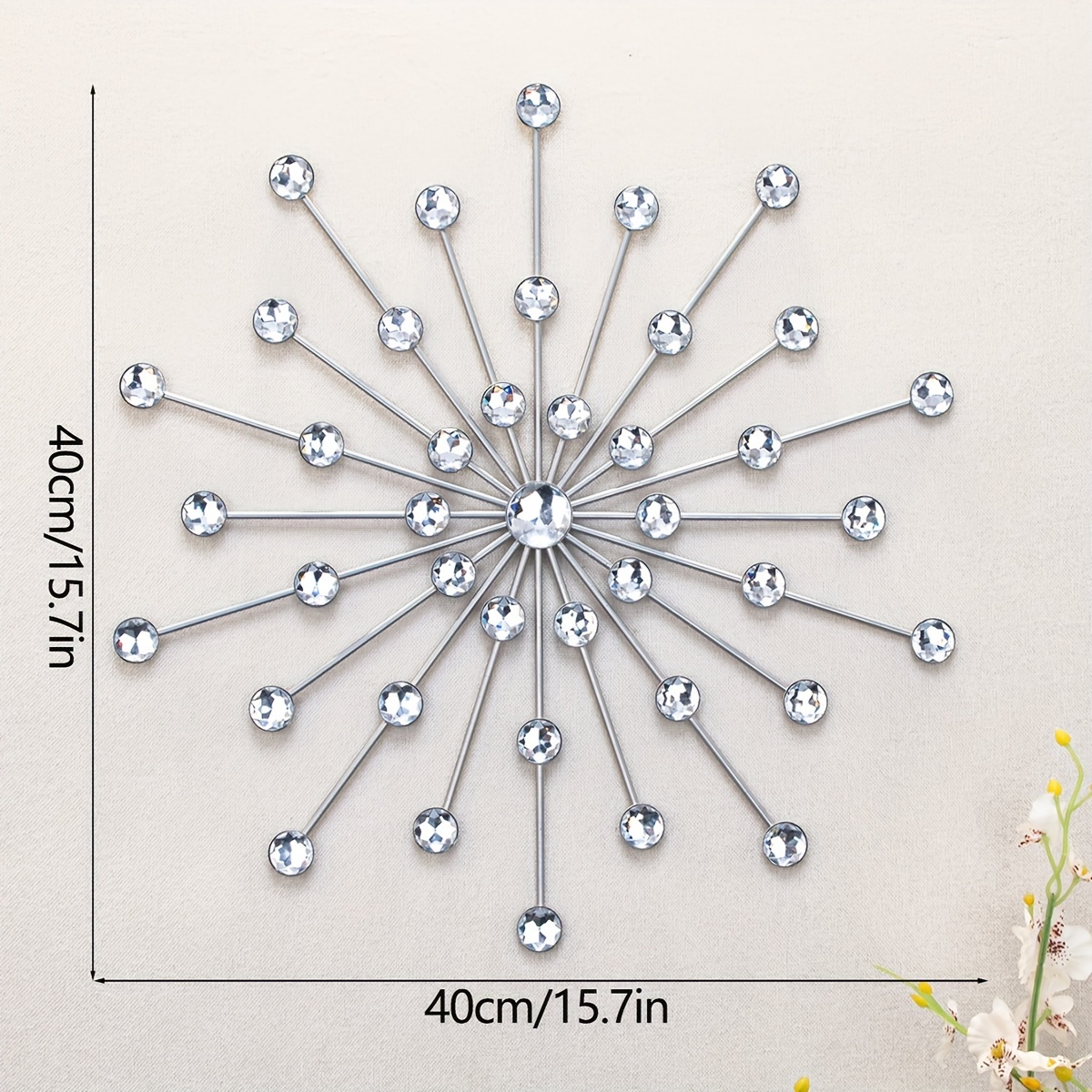 1pc Starburst Metal Wall Art Contemporary Iron Decor for Living Room