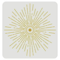 1pc Starburst Stencils 11.8x11.8 inch Shining Stars Painting Stencils Plastic Stars & Light Pattern Stencils Resuable Star Crafts DIY Home Decor Stencil for Painting on Wood Floor Wall