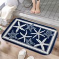thumbnail image 1 of 1pc Starfish Doormat Absorbent Non-Slip Bathroom Thickened Flannel Rug Decor,Soft,Quick Drying,Suitable For Indoor/outdoor Use,Bathrooms,Bedrooms,Kitchens,Terrace,Laundry Rooms,16"x24", 1 of 9