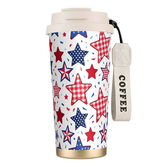 1pc Stars Tumbler 18oz Artistic Watercolor Galaxy Star Pattern, Leak-proof Birthday Gift Coffee Cup