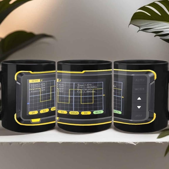 1pc Steampunk Gear Wall Art Mug Vintage Futuristic Metal Blueprint Design with Yellow Accents Sci Fi Decor Maker Space Accent and Holiday Gifts Inventors Day Comic Con 2025 Coffee Bar Accessories