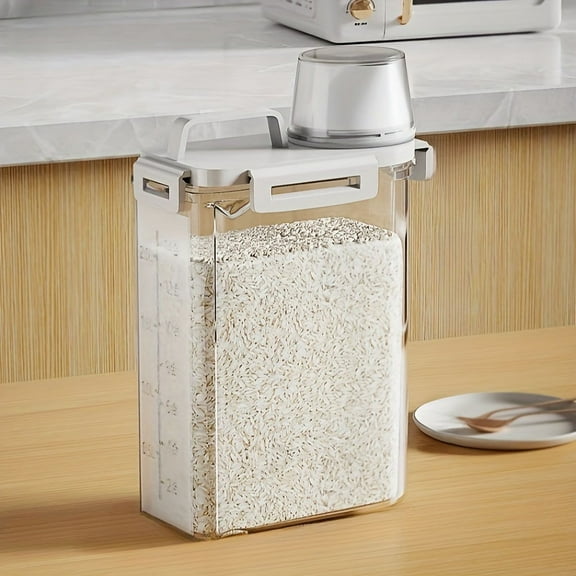 1pc Storage Container, Household Insect-proof And Moisture-proof Sealed Storage Tank With Lid, Portable And Leak Proof Food Stor