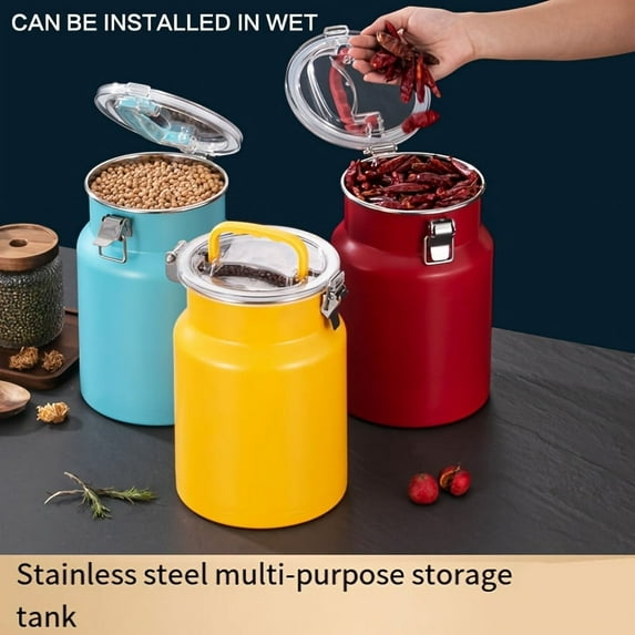 1pc Storage Container, Household Multi-purpose Leak Proof Food Storage Container With Lid, Moisture-proof And Insect-proof Sealed Storage Container, For Coffee Beans, Tea, And Candy, Kitchen Organize