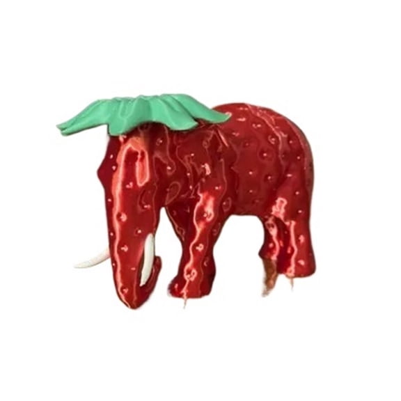 1pc Strawberry Elephant!!! Brainwashed Meme Cake Decoration 3D Printing
