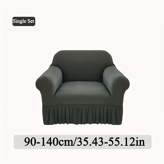 1pc Stretch Sofa Slipcover Lightweight Breathable Elastic Full Cover with Skirted Design Soft Cool Comfort Machine Washable Local Warehouse Fast Delivery