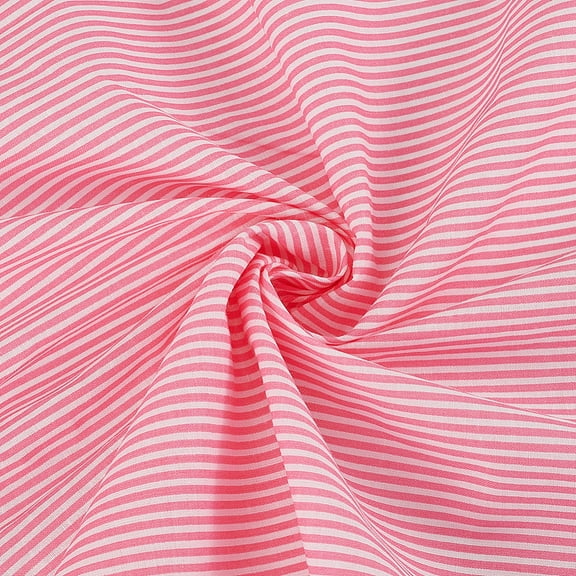 1pc Stripe Pattern Cotton Cloth Fabric DIY Doll Clothes Making Pearl Pink 1610mm
