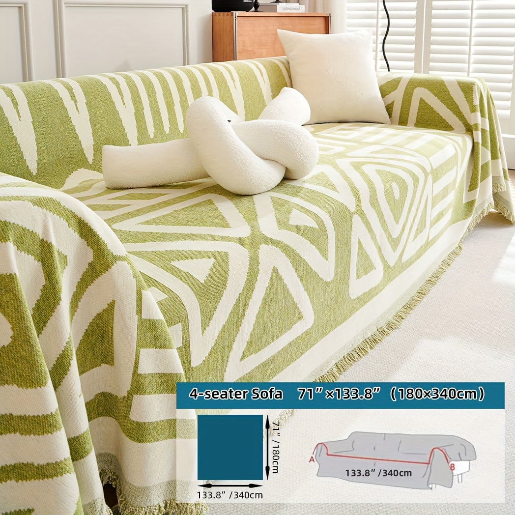 1pc Stylish Boho Sofa Cover AntiScratch, AntiDirty, NonSlip