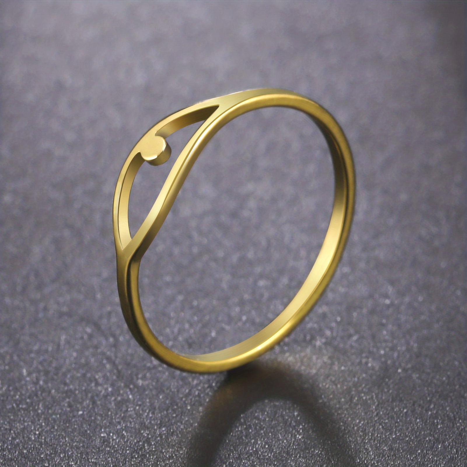 1pc Stylish Men's Eye Ring - Stainless Steel/Golden Color Finger Rings ...