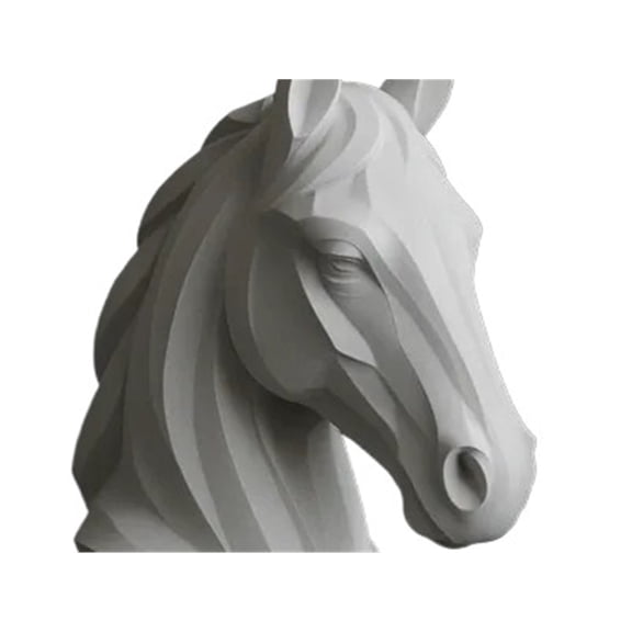 1pc Stylized Horse Head Art Sculpture 3D Printed Ornament