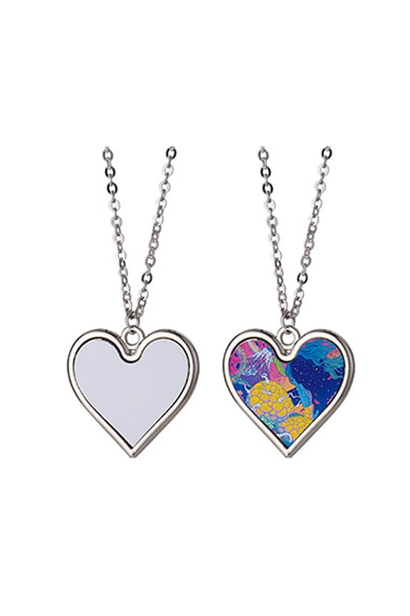 1pc Sublimation Blank Aluminum Necklace Playing Card Theme Alloy Blank Photo Picture Necklace for Men Women Ace of Hearts 18.50 inch(47cm) sheet: 23x25.5x0.5