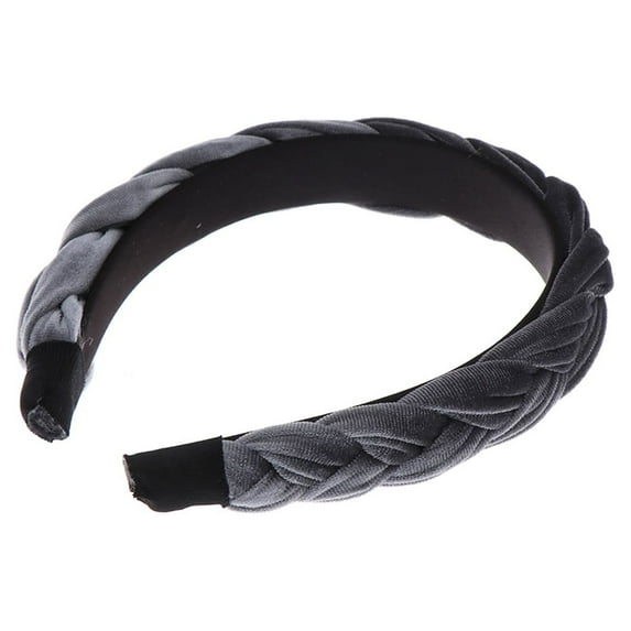 1pc Suede Braid Headband for Women Girls Adults Gray Hair Accessory Fashion Band