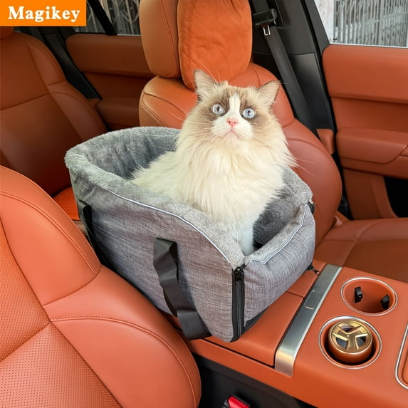1pc Is Suitable For Pet Car Seat Bags For Small And Medium-sized Dogs And Cats, Portable Travel Bag For Pets, Outdoor Pet Harness Bags, And Can Be Placed In The Central Armrest Of The Car