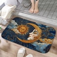 thumbnail image 1 of 1pc Sun and Moon Absorbent Non-Slip Bathroom Thickened Flannel Rug Decor,Soft,Quick Drying,Suitable For Indoor/outdoor Use,Bathrooms,Bedrooms,Kitchens,Terrace,Laundry Rooms,16"x24", 1 of 9