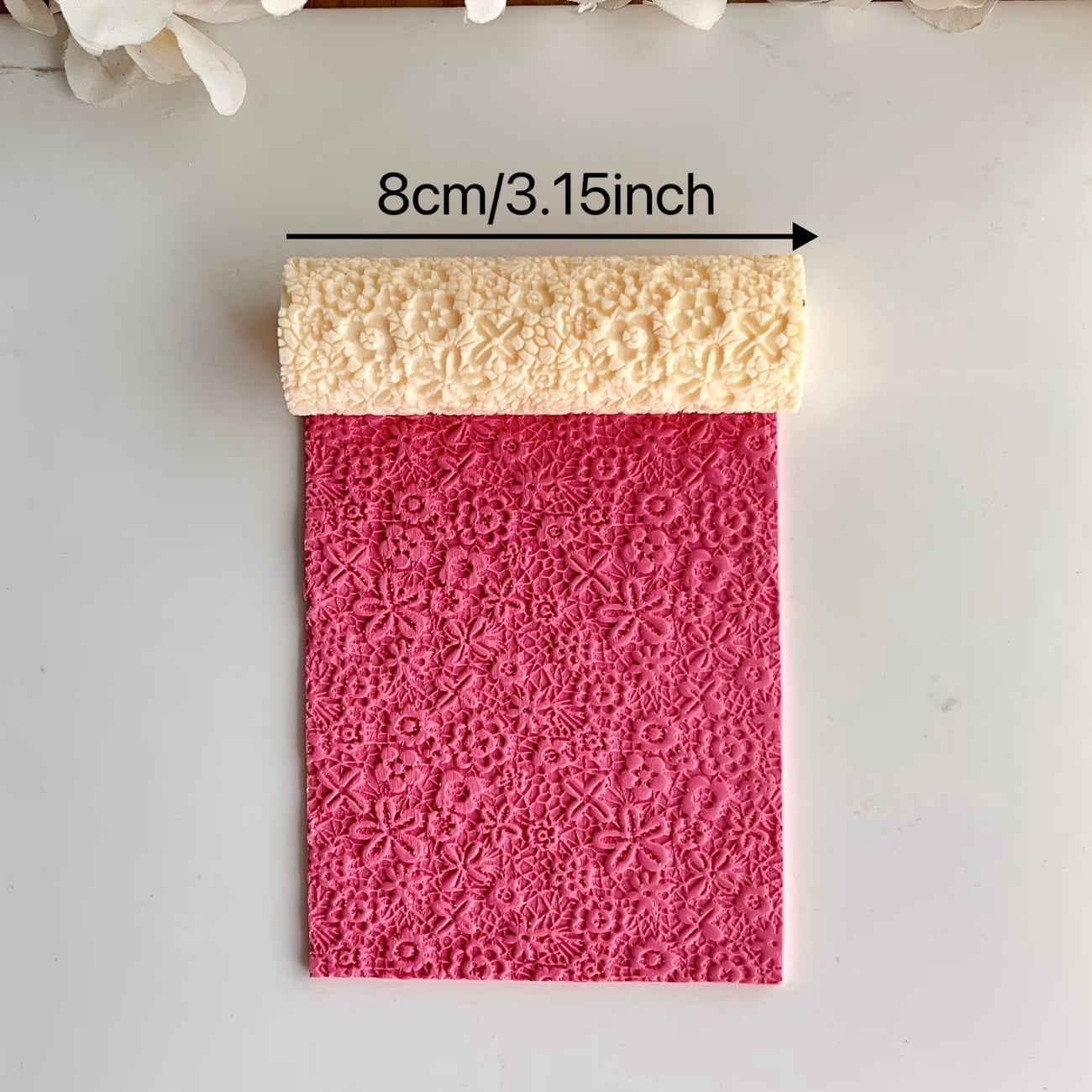 1pc, Sunflower Daisy Polymer Clay Seamless Texture Roller, Polymer Clay Earrings, Flower Texture Polymer Clay Cutter Roller Texture, Clay Molds, Pottery Tools, Art Supplies