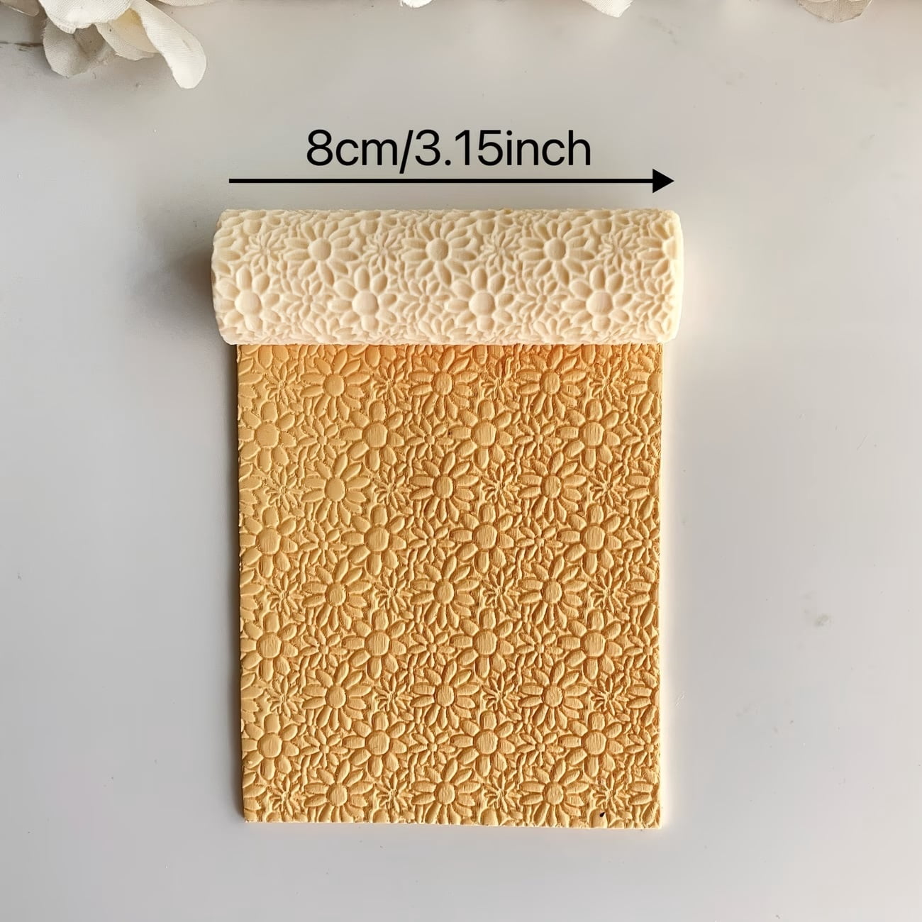 1pc, Sunflower Daisy Polymer Clay Seamless Texture Roller, Polymer Clay Earrings, Flower Texture Polymer Clay Cutter Roller Texture, Clay Molds, Pottery Tools, Art Supplies