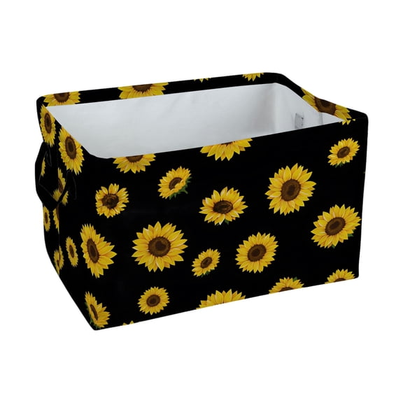 1pc Sunflower Pattern Storage Baskets Storage Boxes Home Decor Storage Clothes Organization And Storage Home Decor Storage Holiday Gifts,Toys,Books,Laundry Basket