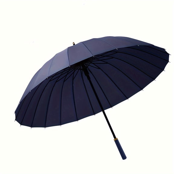 1pc Super Large Long Handle Umbrella Double 24 Bone Straight Handle Umbrella