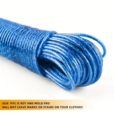 1pc Super Strong PVC-Coated Steel Wire Clothesline for Outdoor, Garden, Travel & Camping - 20m/65.6ft Heavy-Duty Washing Line