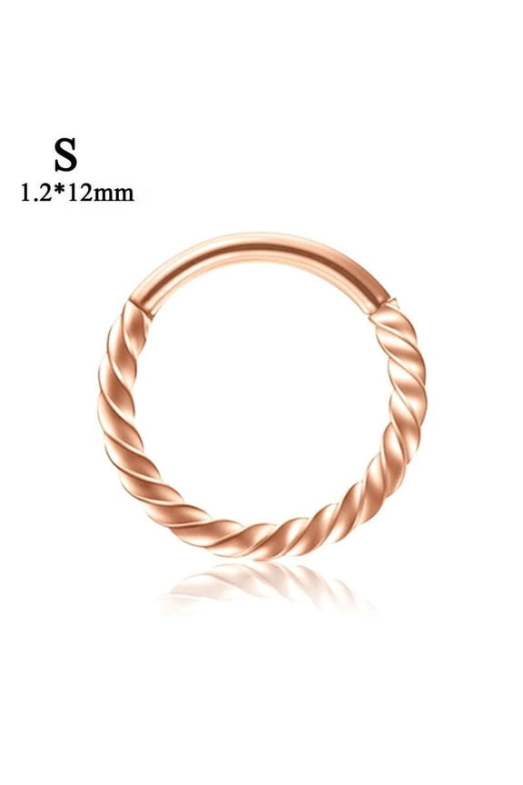 1pc Surgical Steel Nose Ear Lip Piercing Seamless Segment Ring Hinged Clicker