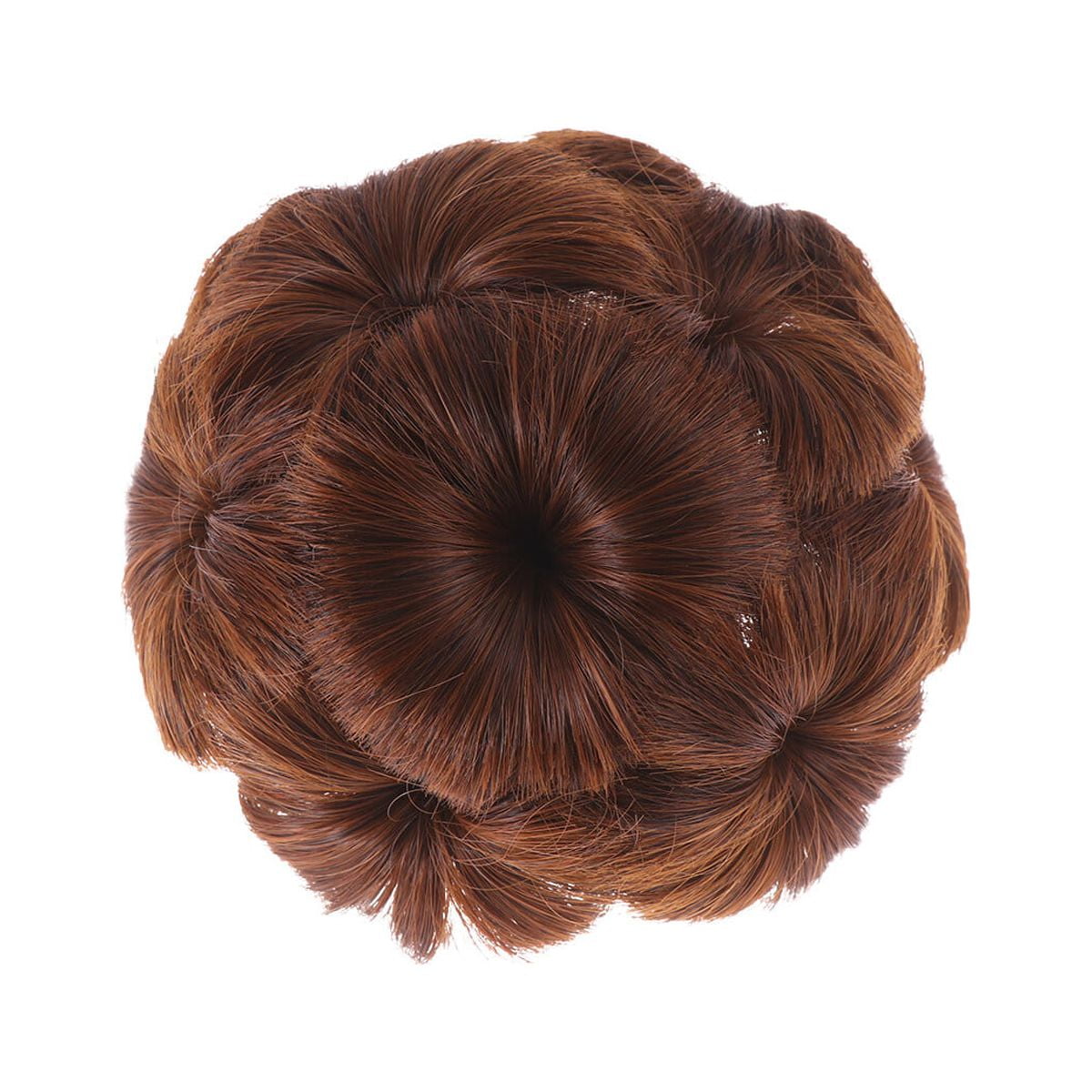 1pc Synthetic Hair Updo Clip Wig Bun Hair Chignon Clip Flower Design