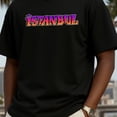 thumbnail image 1 of 1pc T-Shirt for Men Vintage Graphic Casual Short Sleeve Round Neck Print - Men'S Retro 80s Neon Turkey Graphic T Istanbul, 1 of 7