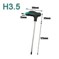 thumbnail image 1 of 1pc T-type Hex Key Wrench Spanner H2.5-H8 Hexagon Screwdriver Repair Hand Tool, 1 of 5