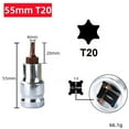 thumbnail image 1 of 1pc T20-T70 Torx Head Screwdriver Bit Torx Bit Sockets 1/2inch Sockets Wrenches, 1 of 9