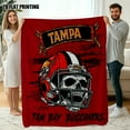 thumbnail image 1 of 1pc Tampa Bay Team Spirit Throw Blanket - Red, Black, White, and Orange Bucs Colors - Soft Flannel Couch Bedspread for Game Day, Home, Office, Travel - Perfect Gift for  Fans - Official Decor with S, 1 of 9