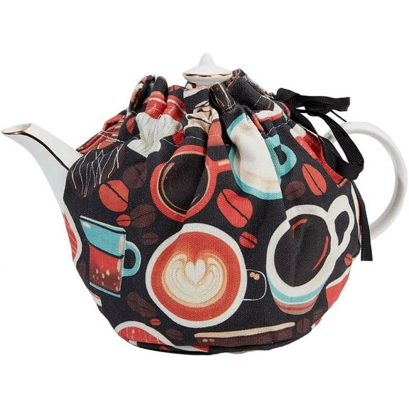 1pc Teapot Cozy Tea Pot Dust Cover Tea Kettle Quilt Insulated Breakfast Teapots Warm Keep Vintage Decorative Adjustable Suit Small Medium Teapots Kitchen Home Hotel Camping Party 6.1x6.9 Inch