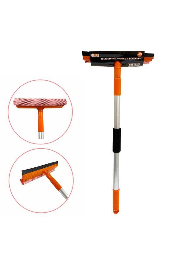 1pc Telescopic Windshield Window Wiper Squeegee Cleaner Squeegie Squeegy Car 48"