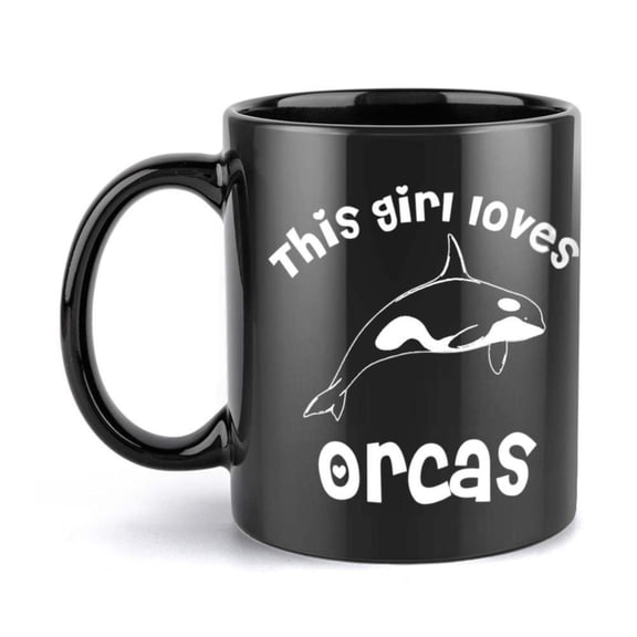 1pc Text orca heart Mug 11 Ounce Holiday Birthday Christmas Summer